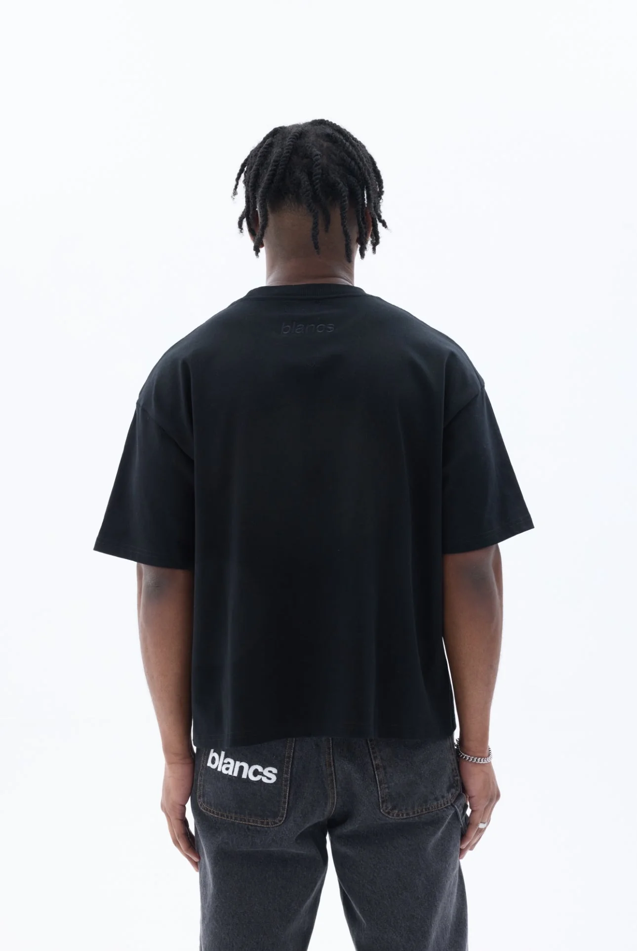 BLANCS BASICS TEE - BLACK - Image 5