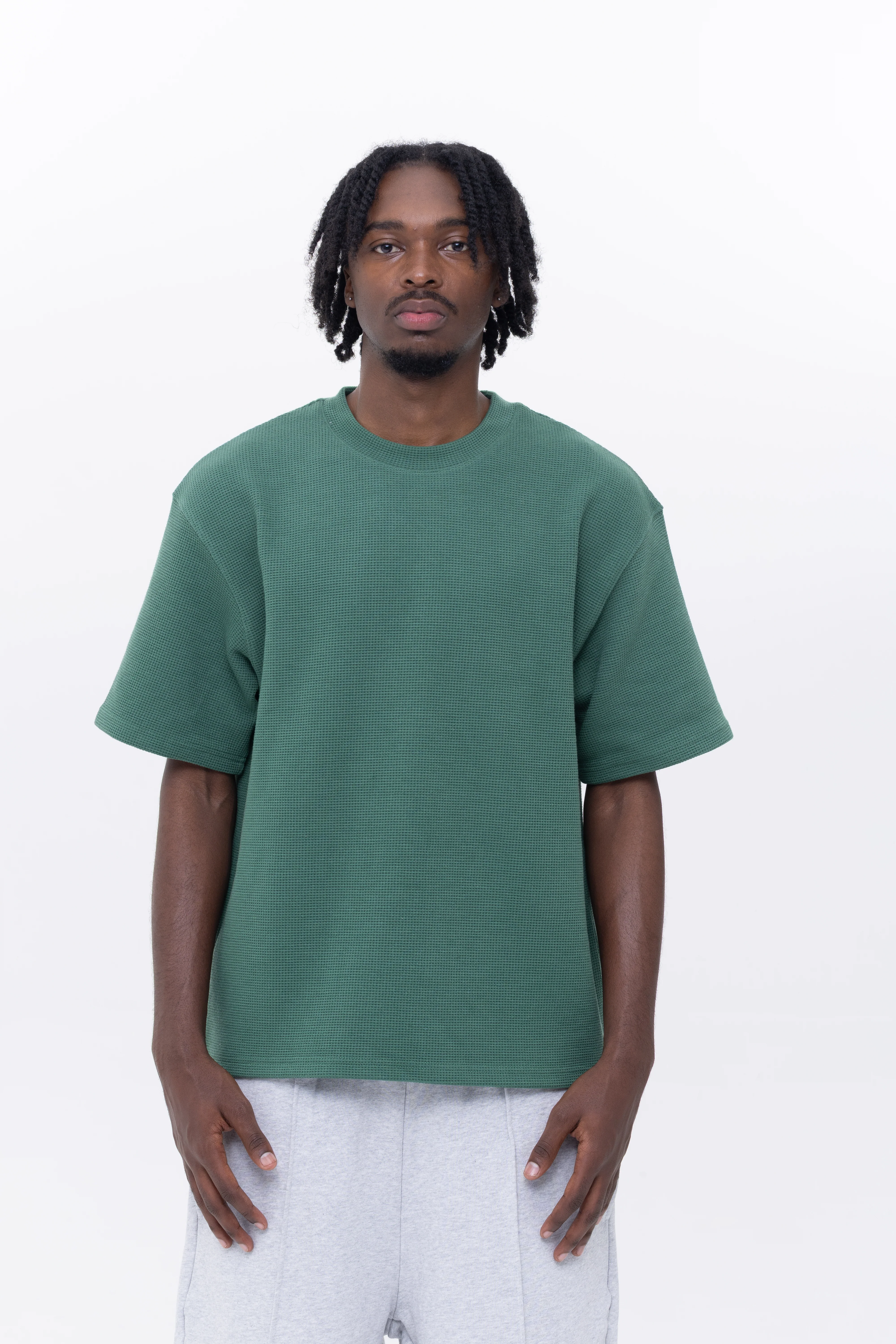 BLANCS WAFFLE KNIT S/S - GREEN - Image 3