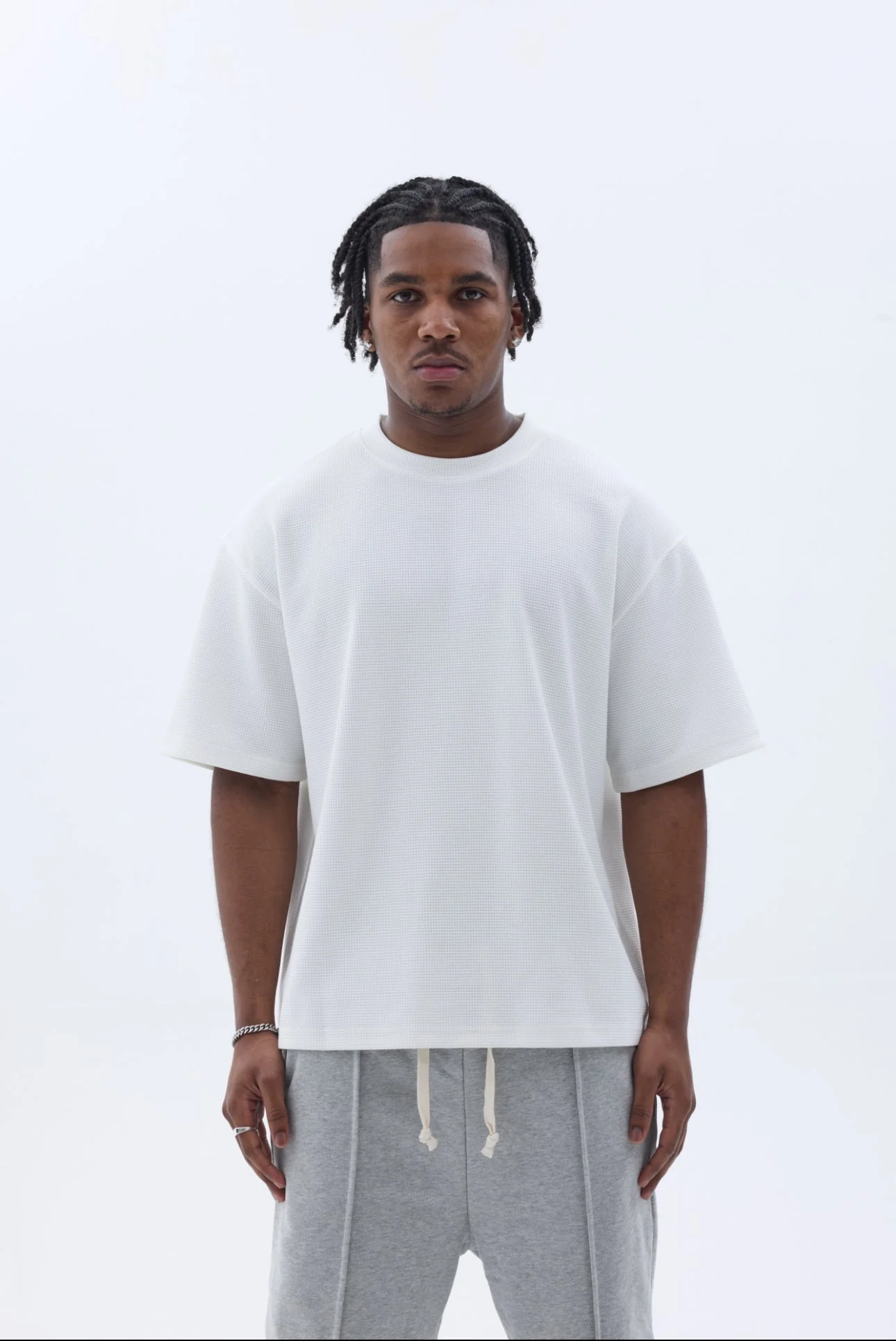 BLANCS WAFFLE KNIT S/S - WHITE - Image 4